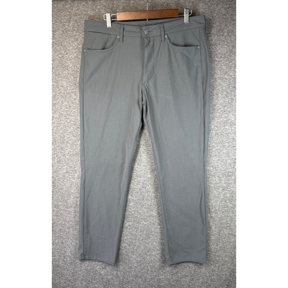 American Eagle Outfitters Slim Fit Gray Polyester Pants Men Size 34 Light Travel